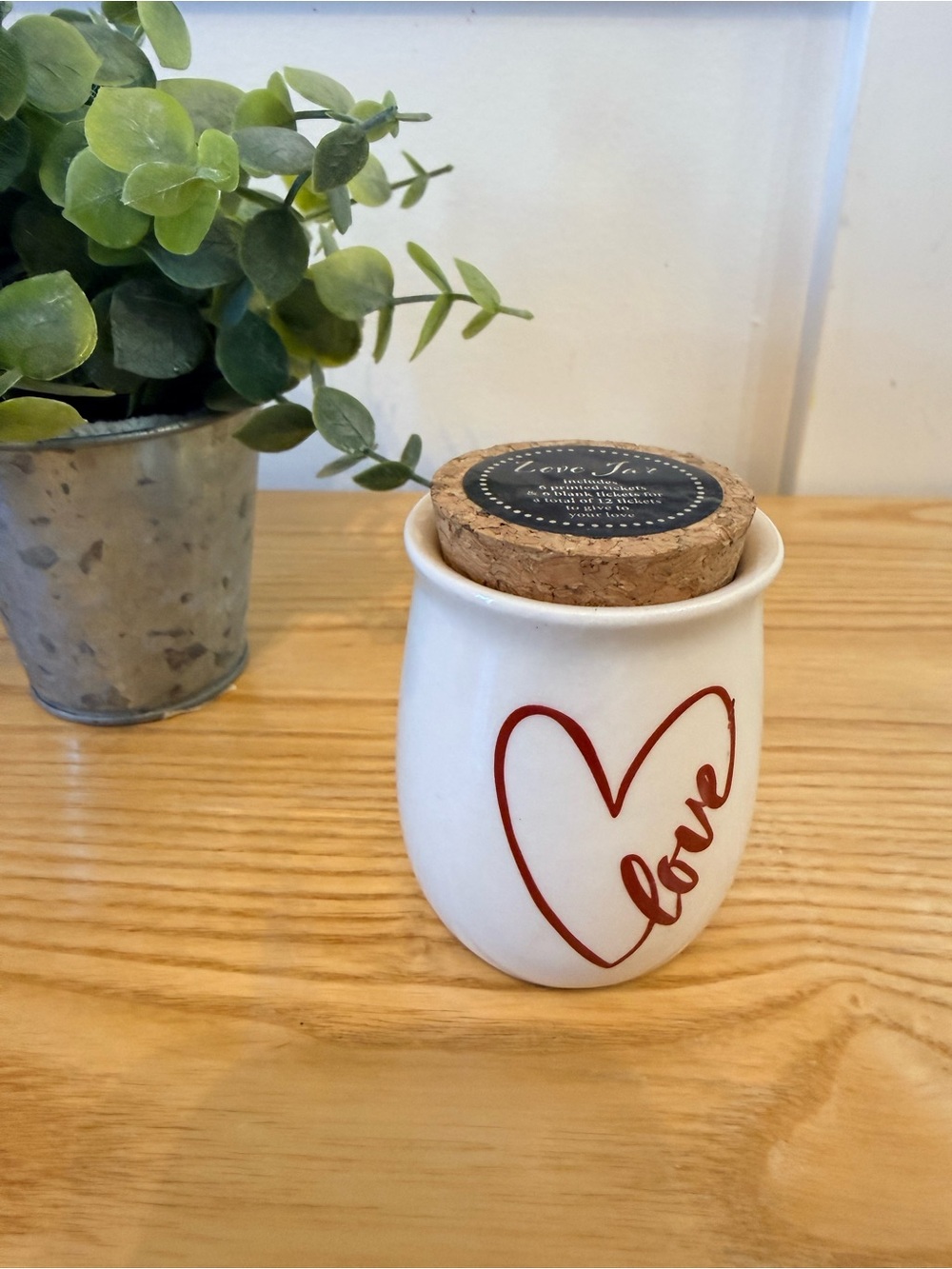 🌿10/$25 • Mud Pie "Love Jar” Ceramic Set